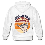 Jiu Jitsu for Life  Zip Hoodie - white