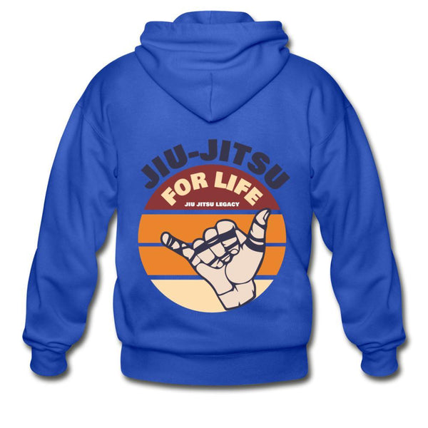Jiu Jitsu for Life  Zip Hoodie - royal blue