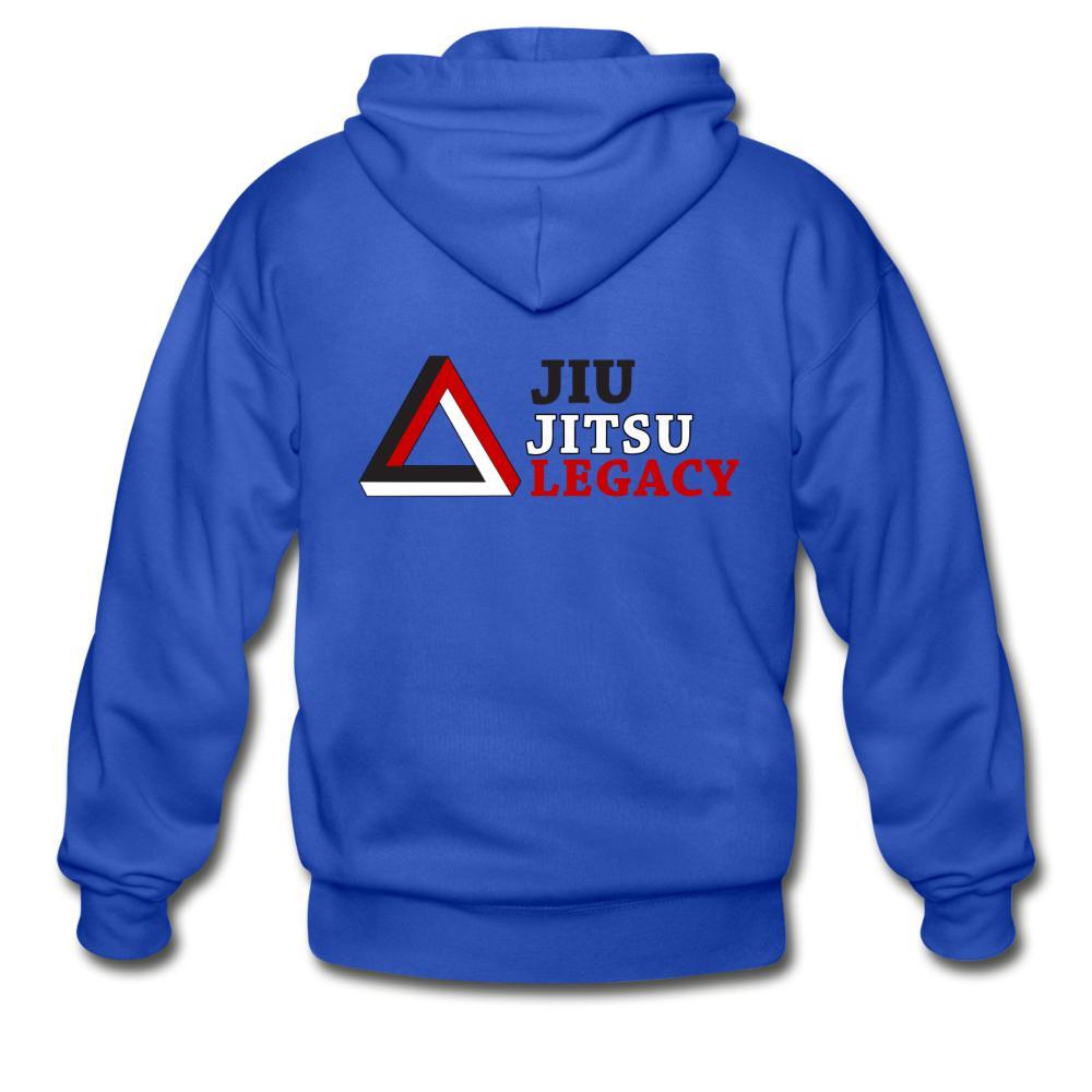 Jiu Jitsu Legacy Branded Zip Hoodie - royal blue