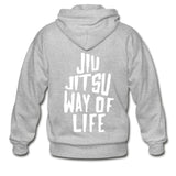 Jiu Jitsu Way of Life Zip Hoodie - heather gray
