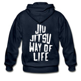 Jiu Jitsu Way of Life Zip Hoodie - navy