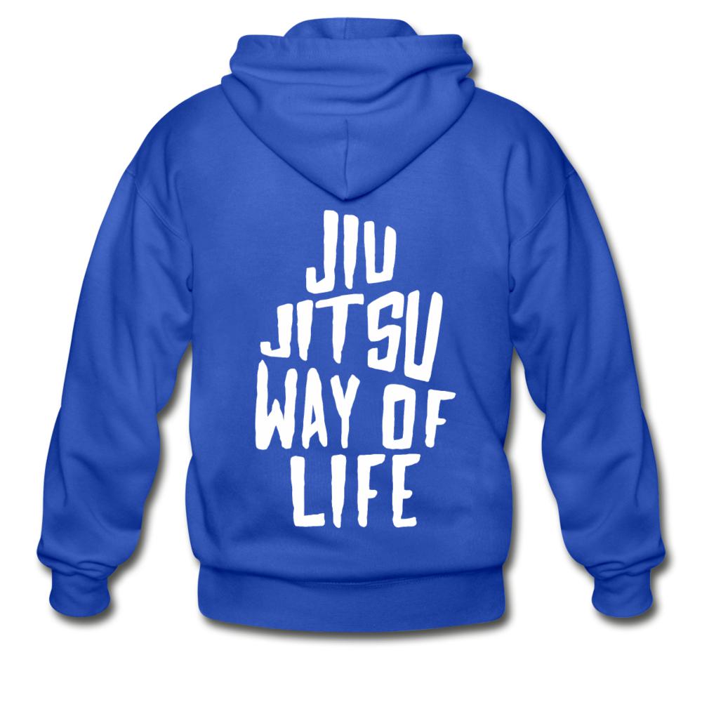 Jiu Jitsu Way of Life Zip Hoodie - royal blue