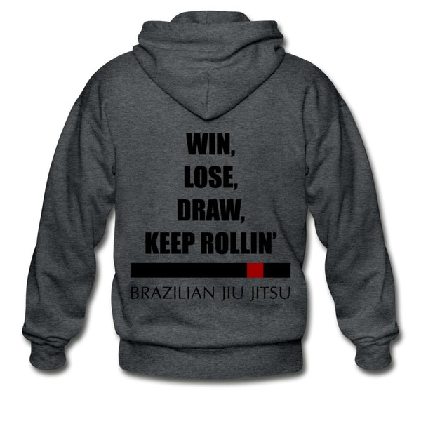 Keep Rollin' Zip Hoodie - deep heather