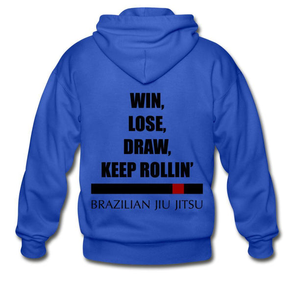 Keep Rollin' Zip Hoodie - royal blue