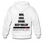 Keep Rollin' Zip Hoodie - white