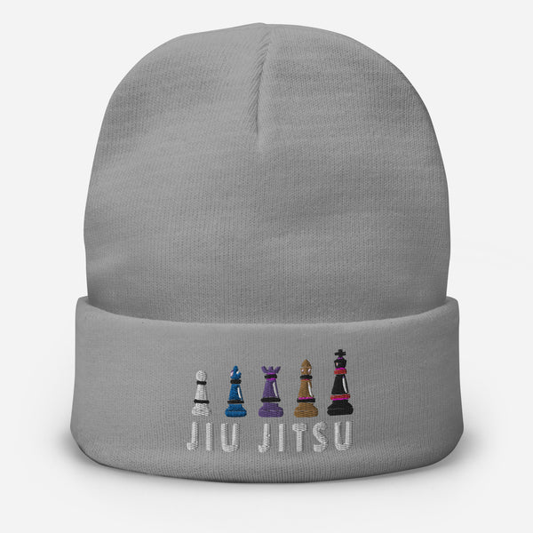Jiu Jitsu Chess Embroidered Beanie