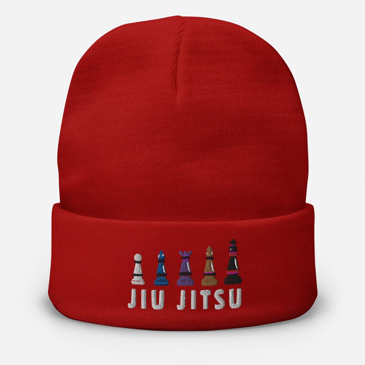 Jiu Jitsu Chess Embroidered Beanie