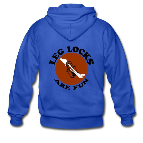 Leg Locks Are Fun  Zip Hoodie - royal blue