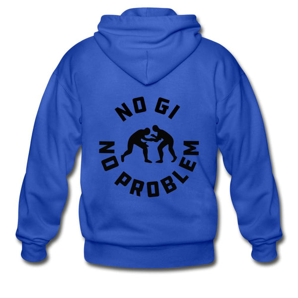 No Gi No Problem Zip Hoodie - royal blue