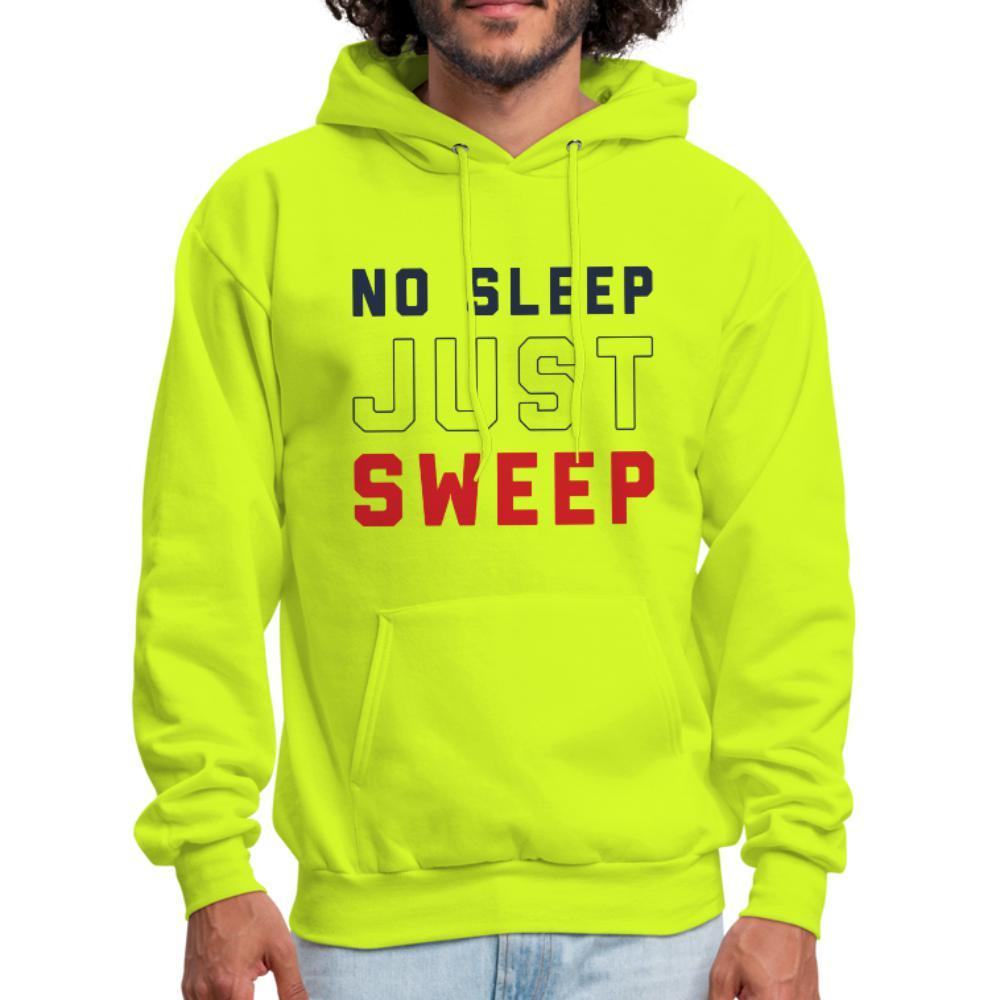 No Sleep Just Sweep Men's Hoodie - safety green