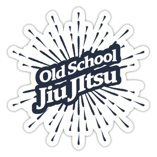 Old School Jiu Jitsu Sticker - white glossy