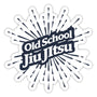 Old School Jiu Jitsu Sticker - white matte