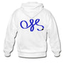 Oss Blue Belt Men Zip Hoodie - white