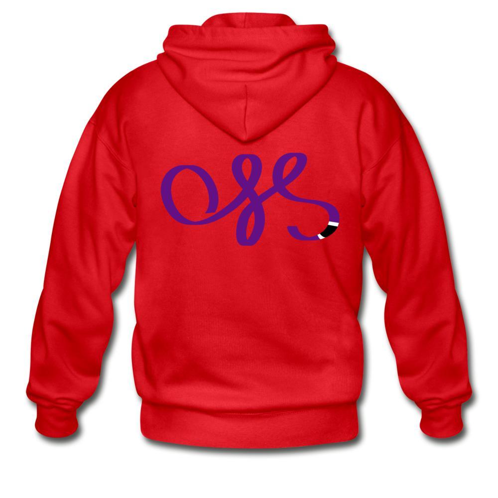 OSS Purple Belt Zip Hoodie - red