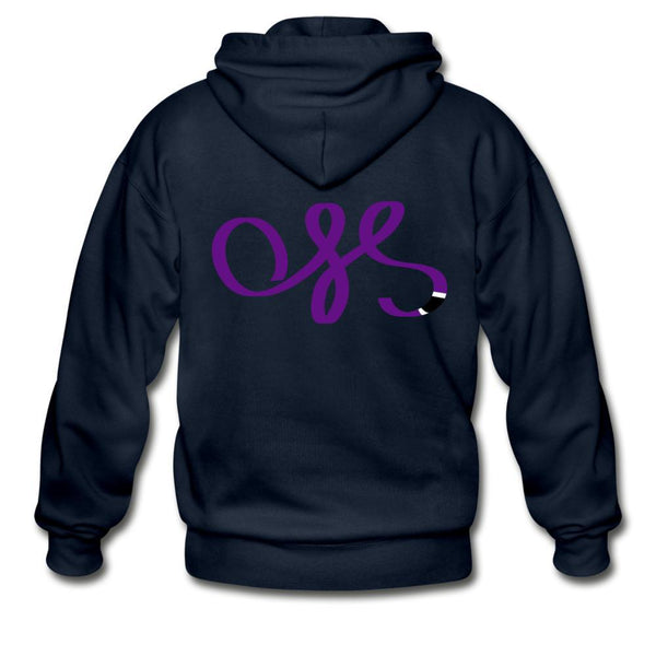 OSS Purple Belt Zip Hoodie - navy