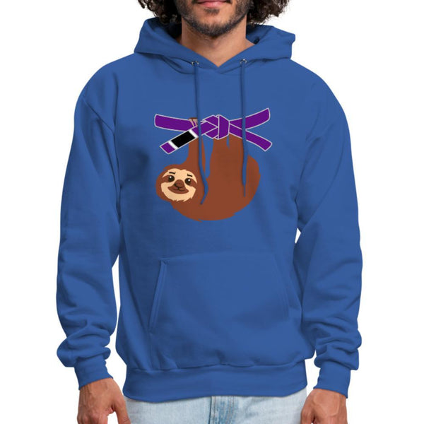 Purple Belt Sloth Men's Hoodie- [option1Jiu Jitsu Legacy | BJJ Apparel and Accessories