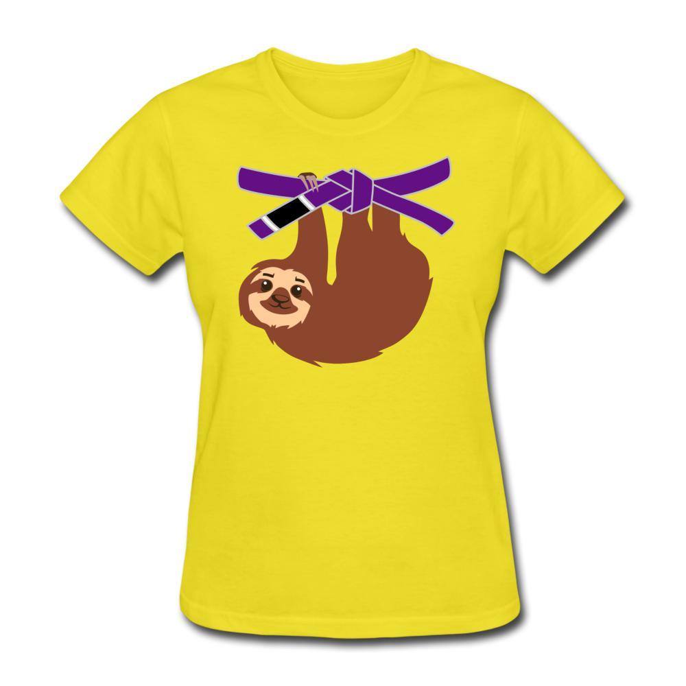 Purple Belt Sloth Women's T-Shirt- [option1Jiu Jitsu Legacy | BJJ Apparel and Accessories