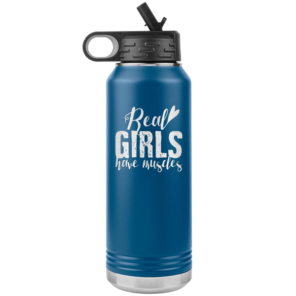 Real girls have muscles Water Bottle Tumbler 32 oz-Jiu Jitsu Legacy | BJJ Store
