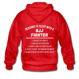 Reasons to Sleep With BJJ Fighter Zip Hoodie - red