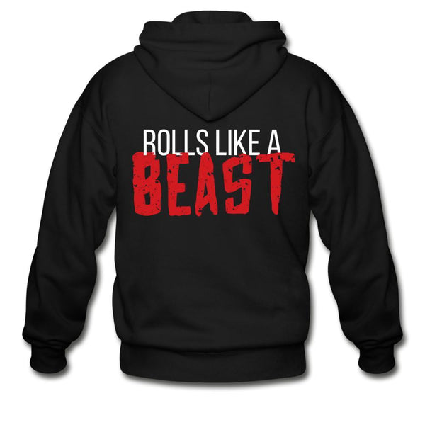 Rolls Like a Beast Zip Hoodie - black