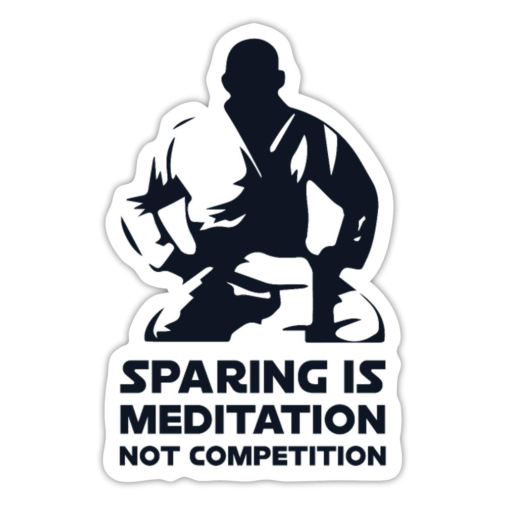 Sparing is Meditation not Competition Sticker - white glossy