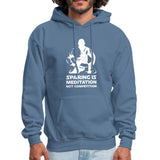 Sparing is Meditation not Competition White Design Men's Hoodie- [option1Jiu Jitsu Legacy | BJJ Apparel and Accessories