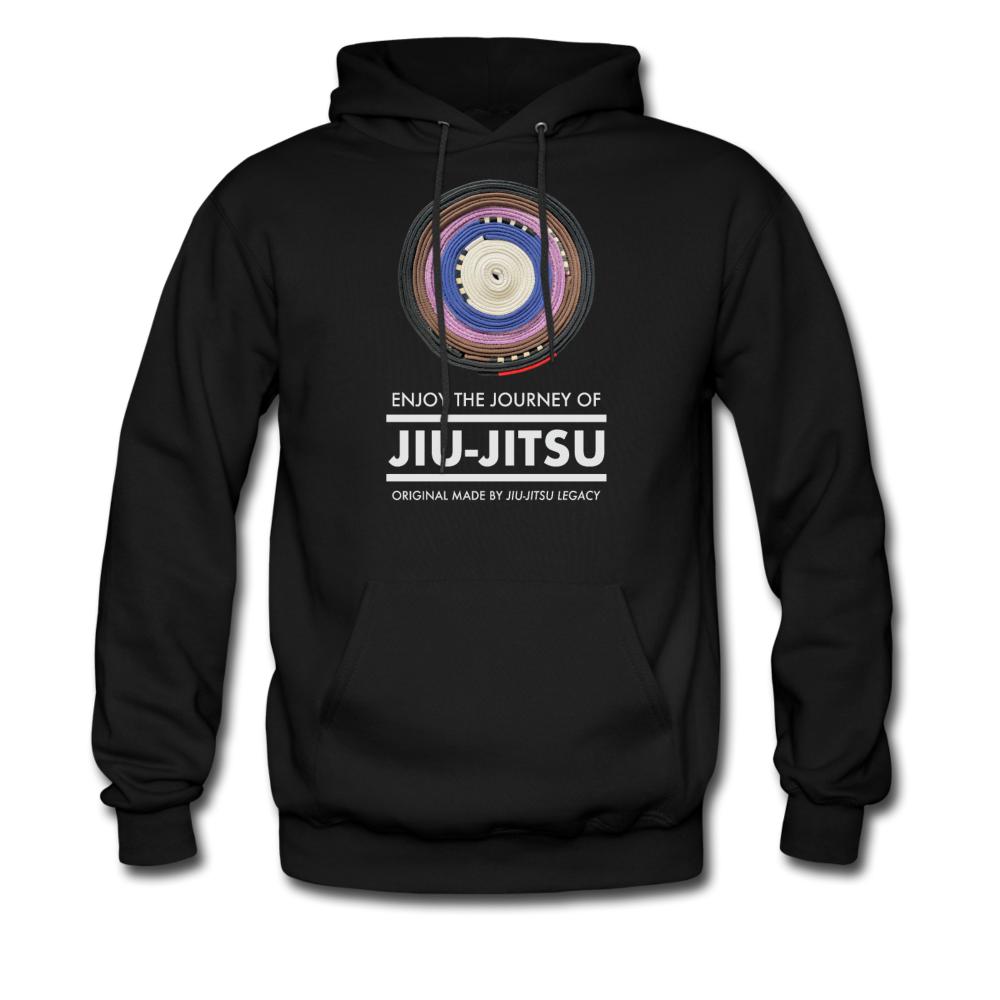 Enjoy the journey of Jiu Jitsu  Men's Hoodie - black