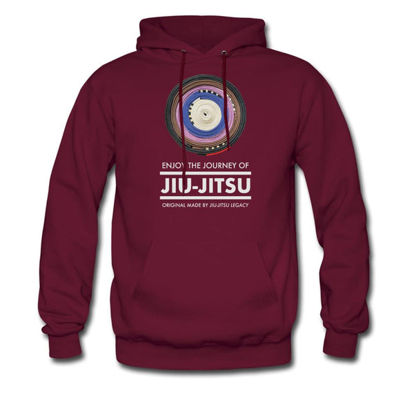 Enjoy the journey of Jiu Jitsu  Men's Hoodie - burgundy