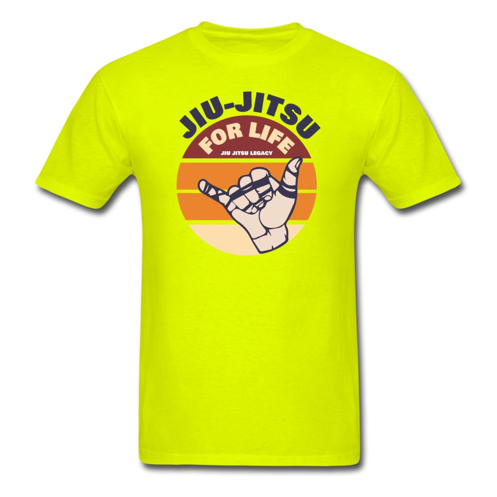 Jiu Jitsu for life Men's T-Shirt - safety green