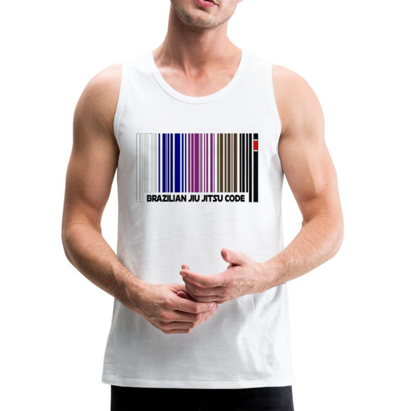 Brazilian Jiu Jitsu Code Men’s Tank Top - white