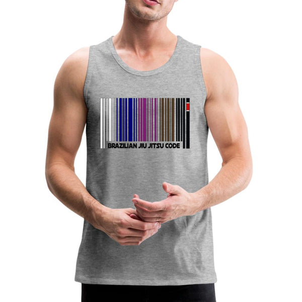 Brazilian Jiu Jitsu Code Men’s Tank Top - heather gray