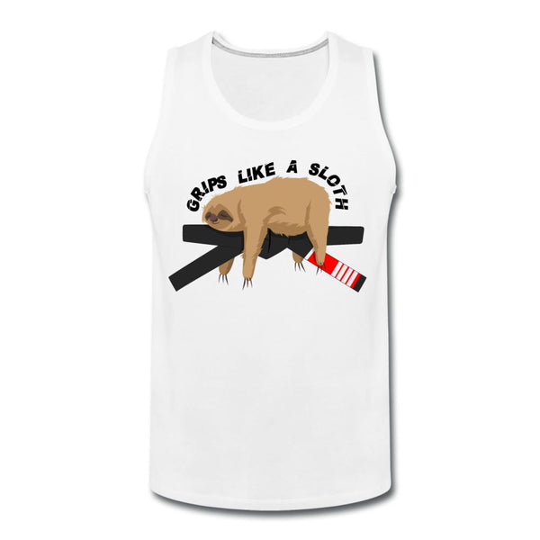 Grips Like a Sloth Men’s Tank Top - white