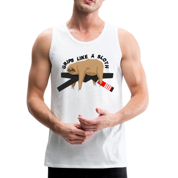 Grips Like a Sloth Men’s Tank Top - white