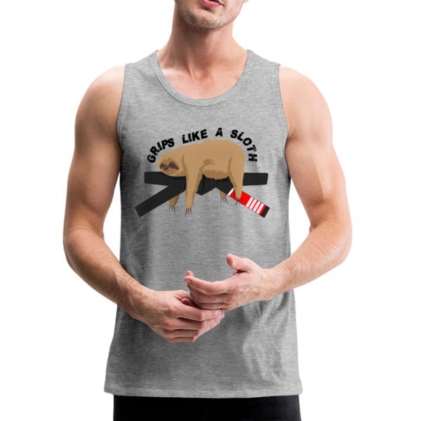 Grips Like a Sloth Men’s Tank Top - heather gray