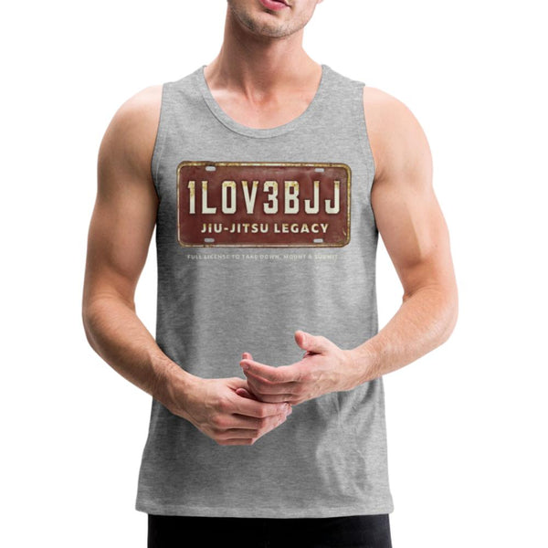 I Love BJJ - Take down, mount and submit Men’s Tank Top - heather gray