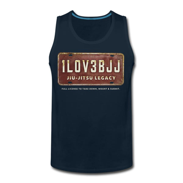 I Love BJJ - Take down, mount and submit Men’s Tank Top - deep navy