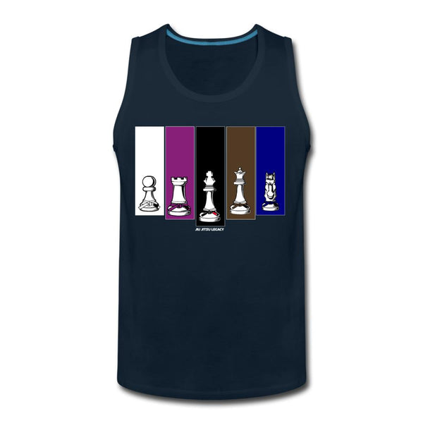 Brazilian Jiu Jitsu Human Chess Men’s Tank Top - deep navy
