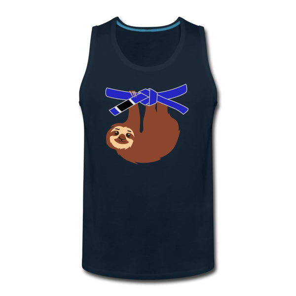Blue Belt Sloth Men’s Tank Top - deep navy