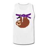 Purple Belt Sloth  Men’s Tank Top - white