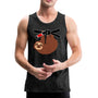 Black Belt Sloth Men’s Tank Top - charcoal gray