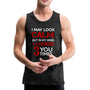 I May Look Calm but in My Head I've Choked You 3 Times Men’s Tank Top - charcoal gray