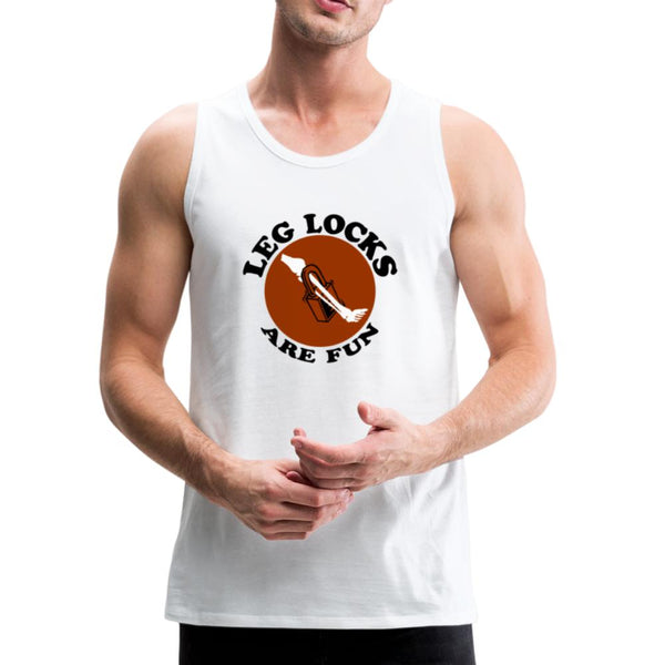 Leg Locks Are Fun  Men’s Tank Top - white
