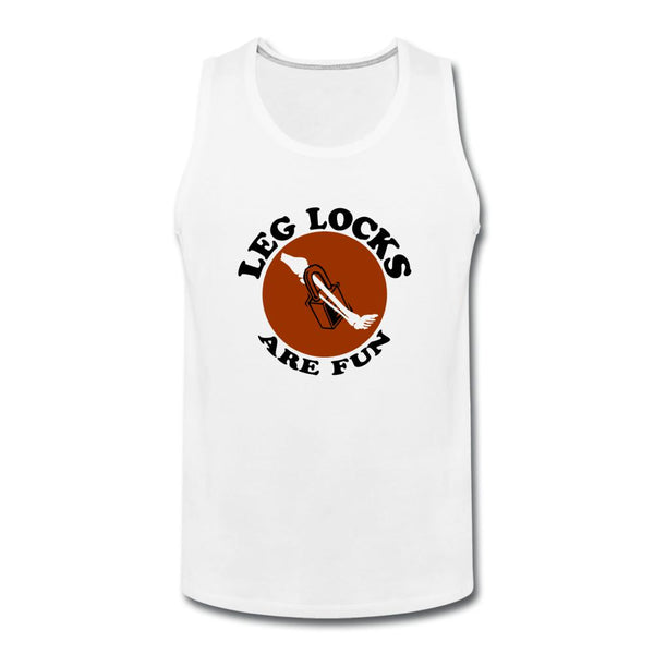 Leg Locks Are Fun  Men’s Tank Top - white