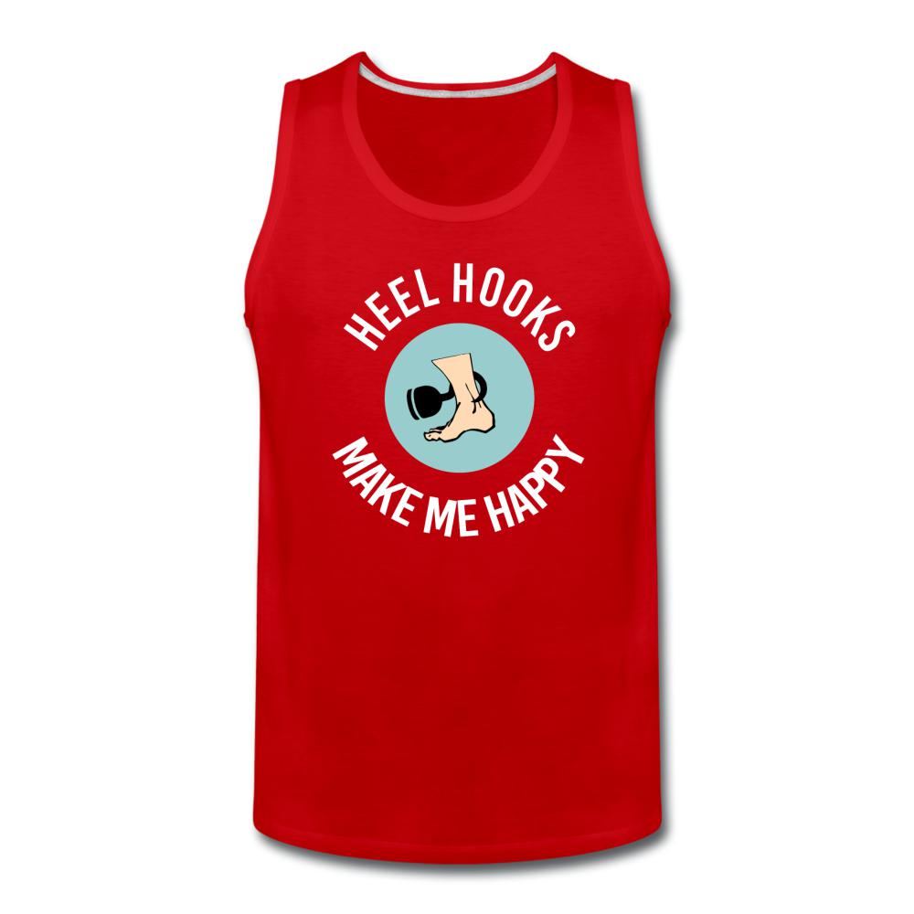 Heel Hooks Make Me Happy Men’s Tank Top - red