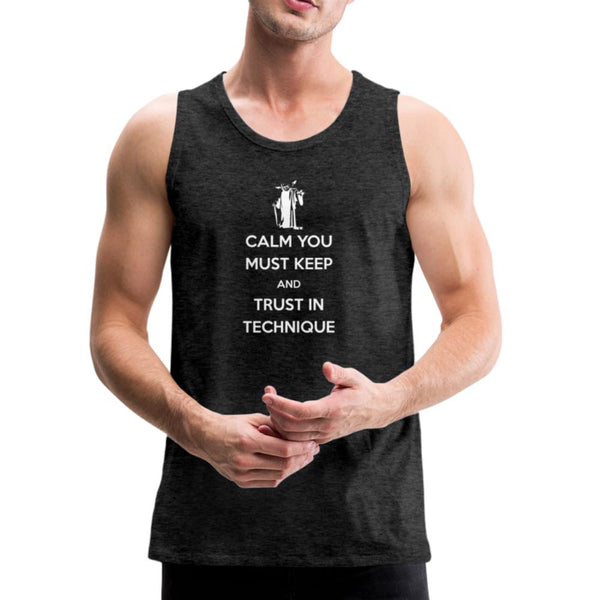 Trust in Technique  Men’s Tank Top - charcoal gray