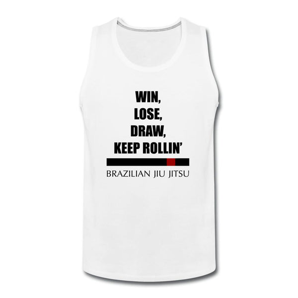 Keep Rollin' Men’s Tank Top - white