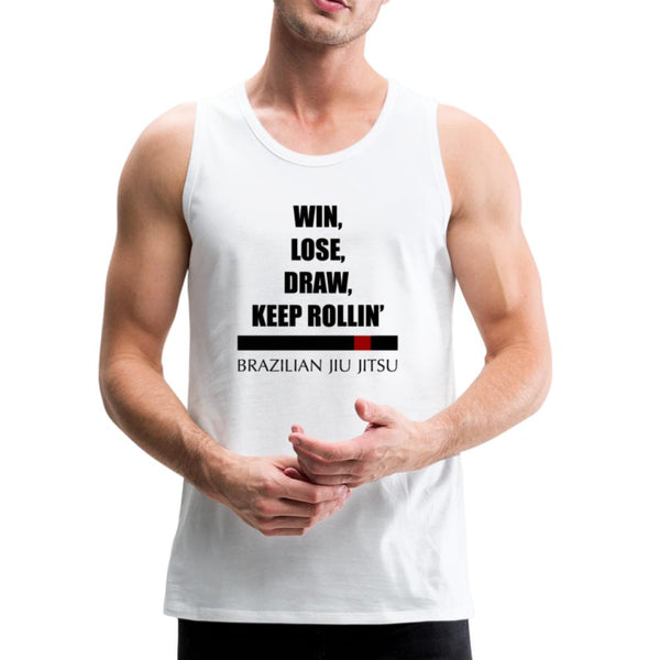 Keep Rollin' Men’s Tank Top - white