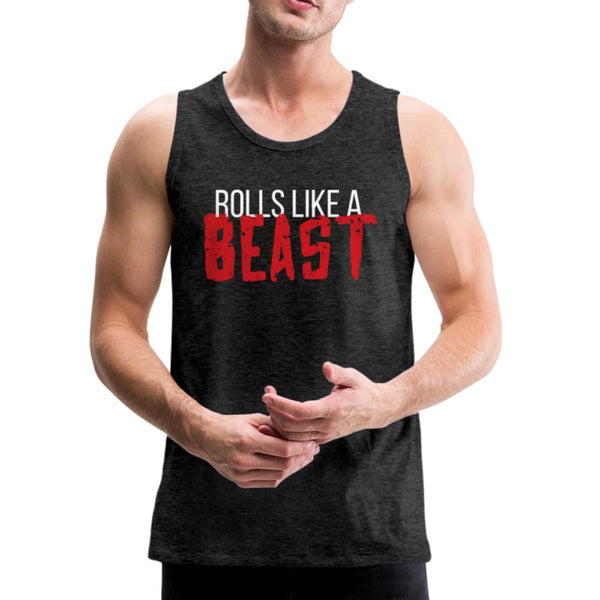 Rolls Like a Beast Men’s Tank Top - charcoal gray