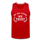 In Jiu Jitsu We Trust Men’s Tank Top - red