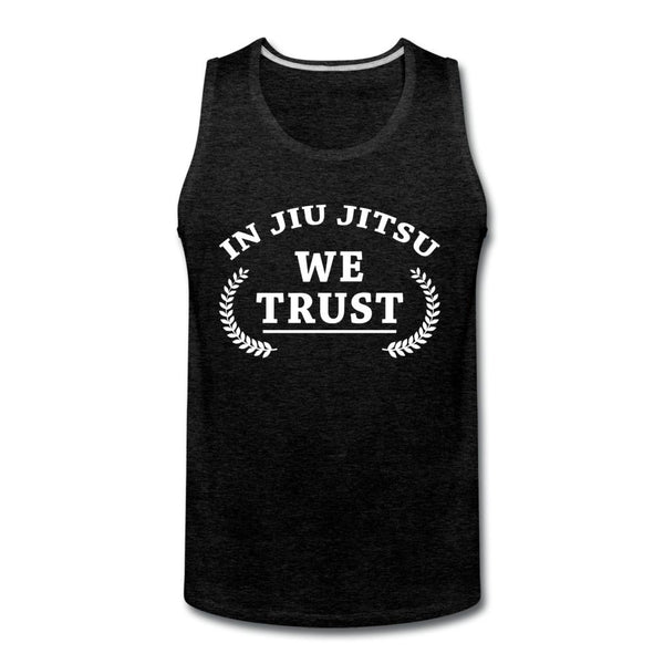 In Jiu Jitsu We Trust Men’s Tank Top - charcoal gray